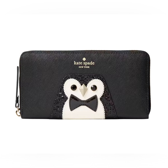 Kate Spade Clifton Lane Neda Penguin Zippy Wallet - Picture 1 of 4